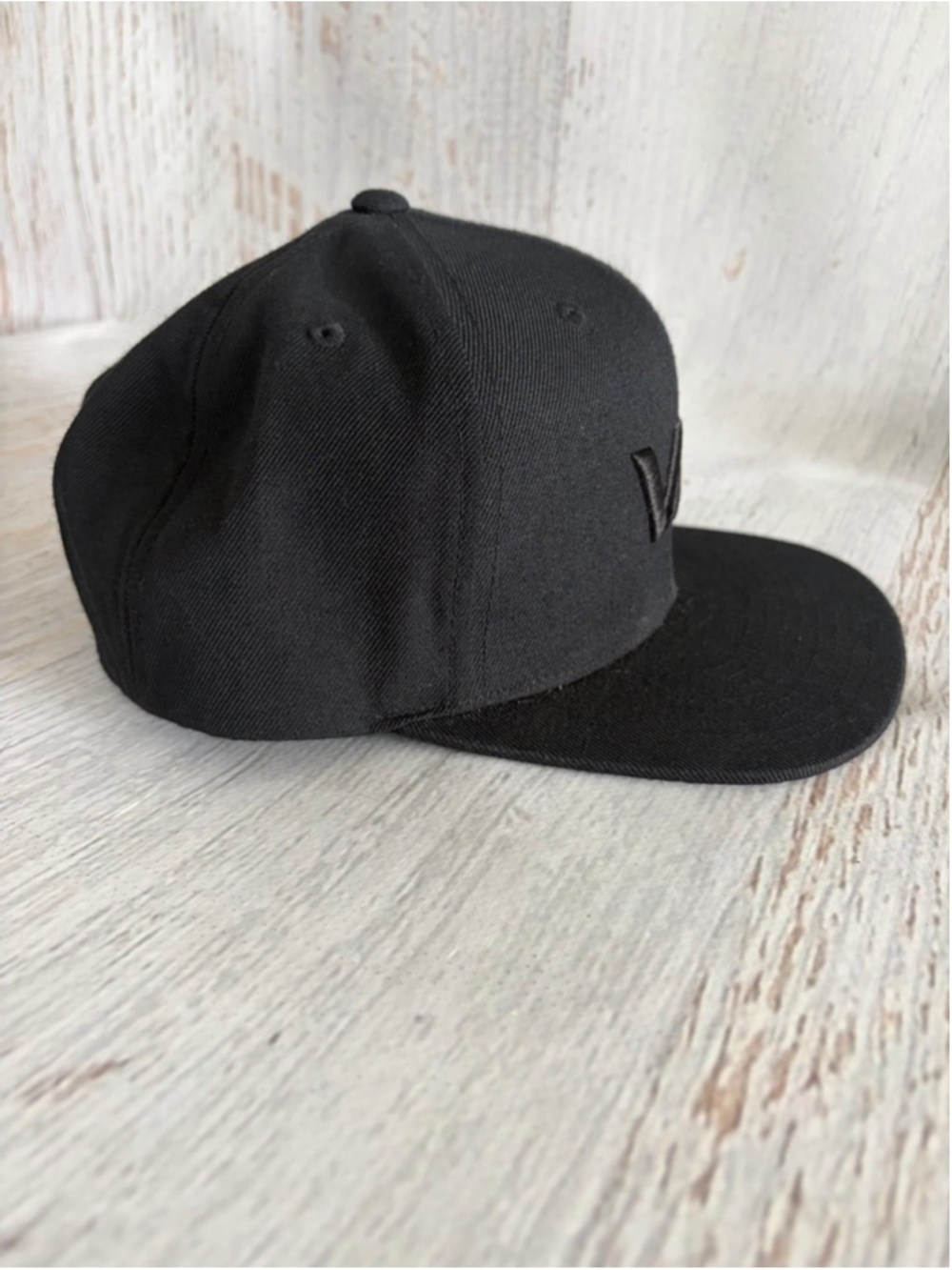 Men's RVCA Black Mid Fit Snapback Hat One Size - Picture 5 of 7